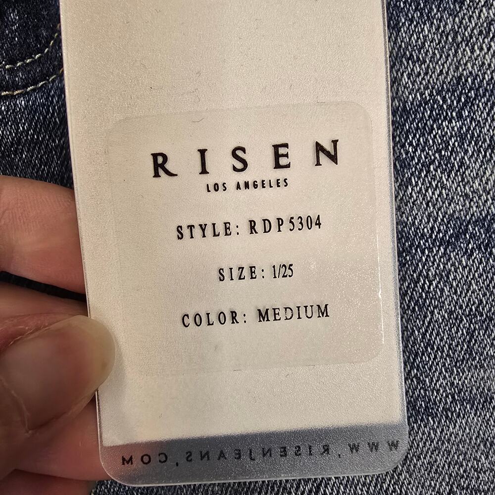 NEW NWT Women's Risen Mid Rise Wide Leg Denim Jeans | Size 1/25 - Picture 8 of 10